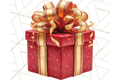 Christmas Gifts Clipart PNG, Realistic Holiday Presents Product Image 3