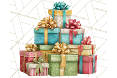 Christmas Gifts Clipart PNG, Realistic Holiday Presents Product Image 4
