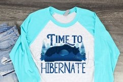 Time to hibernate watercolor printable sublimation design Product Image 2