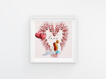 Valentine's Day watercolor clipart hart Product Image 5