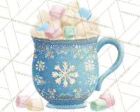 Christmas Hot Cocoa Mug Clipart PNG, Holiday Cup Art Product Image 5