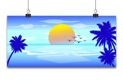 Vector evening sky clouds. Sunset. Background design Product Image 1
