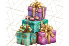 Christmas Gifts Clipart PNG, Realistic Holiday Presents Product Image 5