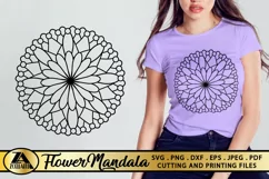Flower Mandala SVG PNG EPS DXF Floral Mandala SVG Cut file Product Image 2