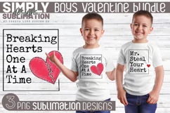 Boys Valentine Sublimation Design| Png | Mr Steal Your Heart Product Image 3
