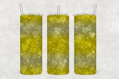 Brass Grey Hearts Glow Tumbler Wrap Sublimation Product Image 1