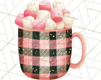 Christmas Hot Cocoa Mug Clipart PNG, Holiday Cup Art Product Image 2