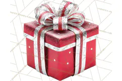 Christmas Gifts Clipart PNG, Realistic Holiday Presents Product Image 5