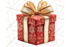 Christmas Gifts Clipart PNG, Realistic Holiday Presents Product Image 4