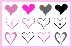 80 Valentine Love Hearts Collection ESP, JPG, PNG, SVG Product Image 6