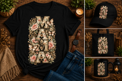 Floral MAMA PNG | Vintage Rose &amp; Butterfly Mother's Day Subl Product Image 2