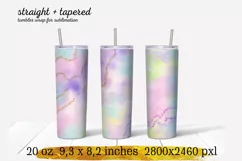 Unicorn tumbler,20 oz skinny tumbler sublimation png Product Image 1