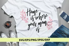 Home is Where Your Mom Is - Mother SVG EPS DXF PNG Cut Files Product Image 1