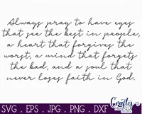 Always Pray Christian Farmhouse Home Sign Svg Product Image 2