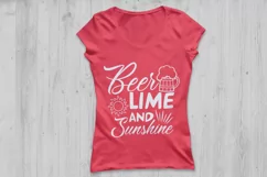 Beer Lime And Sunshine SVG, Summer Svg, Beach Svg, Beer Svg. Product Image 2