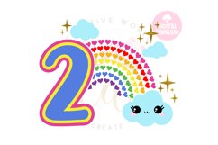 2nd Birthday svg | My 2nd Birthday svg | Rainbow Birthday Product Image 1