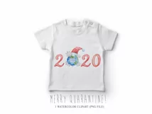 Covid christmas clipart. Virus and numbers 2020 Product Image 3