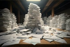 Rectangular Stack paper office file. Generate AI Product Image 1