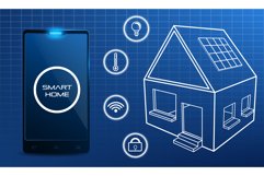 Intelligent building concept background, realistic style Product Image 1