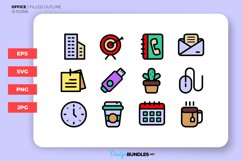 Office Icons - Filled Outline Style Product Image 1
