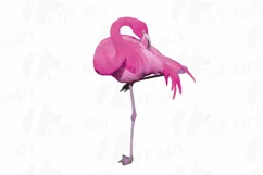 Watercolor Flamingos Clipart. Tropical clipart, 5 flamingo Product Image 2