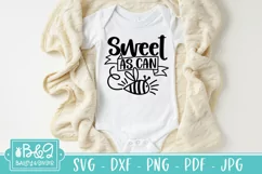 Cute Baby SVG - Sweet As Can Bee - Newborn SVG Product Image 4