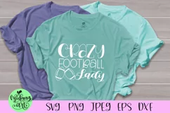 Crazy football lady svg, football svg, fall svg Product Image 1