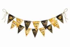 Festive Graduation Bunting Banner Clipart Product Image 1