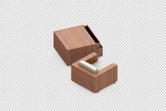 Isometric Arm Chair 3D isolated render Product Image 1