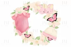 Add Your Own Photo Baby Wreath Pink & Blue Design Product Image 2