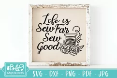 Funny Sewing SVG - Sew Far Sew Good - Sewing Quote SVG Product Image 4
