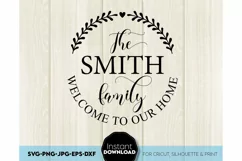 Monogram SVG, Family name SVG, Family svg, Last name svg Product Image 2