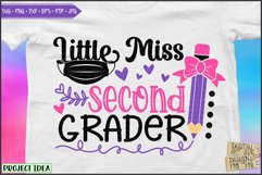 Little Miss Second Grader | 2nd Grade | School | SVG PNG DXF Product Image 1