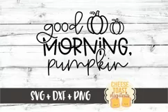 Good Morning Pumpkin - Fall Sign SVG PNG DXF Cut Files Product Image 2