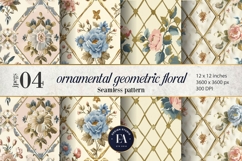 Vintage Floral Wallpaper |Ornamental Flower Pattern Product Image 1