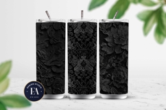 Black Lace Pattern, Gothic Lace Digital Paper Product Image 3