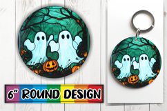 Gothic Stained Glass Round Design Halloween Art Product Image 1