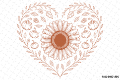 Fall Heart Svg | Halloween Svg | Svg Cut Files Product Image 1