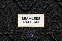 Black Lace Pattern, Gothic Lace Digital Paper Product Image 4