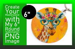 Spring Round Design with Adorable Giraffe Art Product Image 1