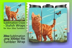 Cat Companionship on Tumblers: Sublimation Magic Product Image 1