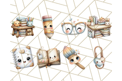 Simple School Supplies Clipart, Cute Classroom PNG Product Image 5