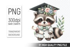 Graduation Animals Clipart PNG Bundle, High Quality PNG File Product Image 9