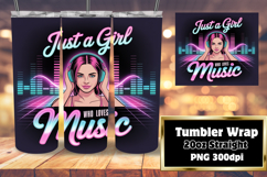 SOPHISTICATED 20oz Tumbler Template , Just A Girl Product Image 1