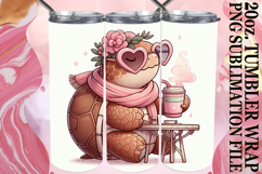 Joyful smiles 20oz tumbler wrap, Turtle Product Image 1