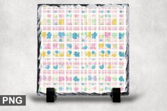 Easter Spring Square Sublimation Slate Design Product Image 1