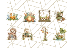 60 Acorn Village Clipart PNG, Fall Animal Png Product Image 5