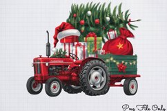 Cute Watercolor Christmas Farm Clipart PNG Product Image 1