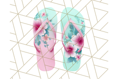 Pink and Mint Summer Clipart PNG Beach Icons, Summer Fun Png Product Image 5