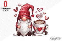 Valentine Gnome Sublimation Clipart - High Quality Design Product Image 5